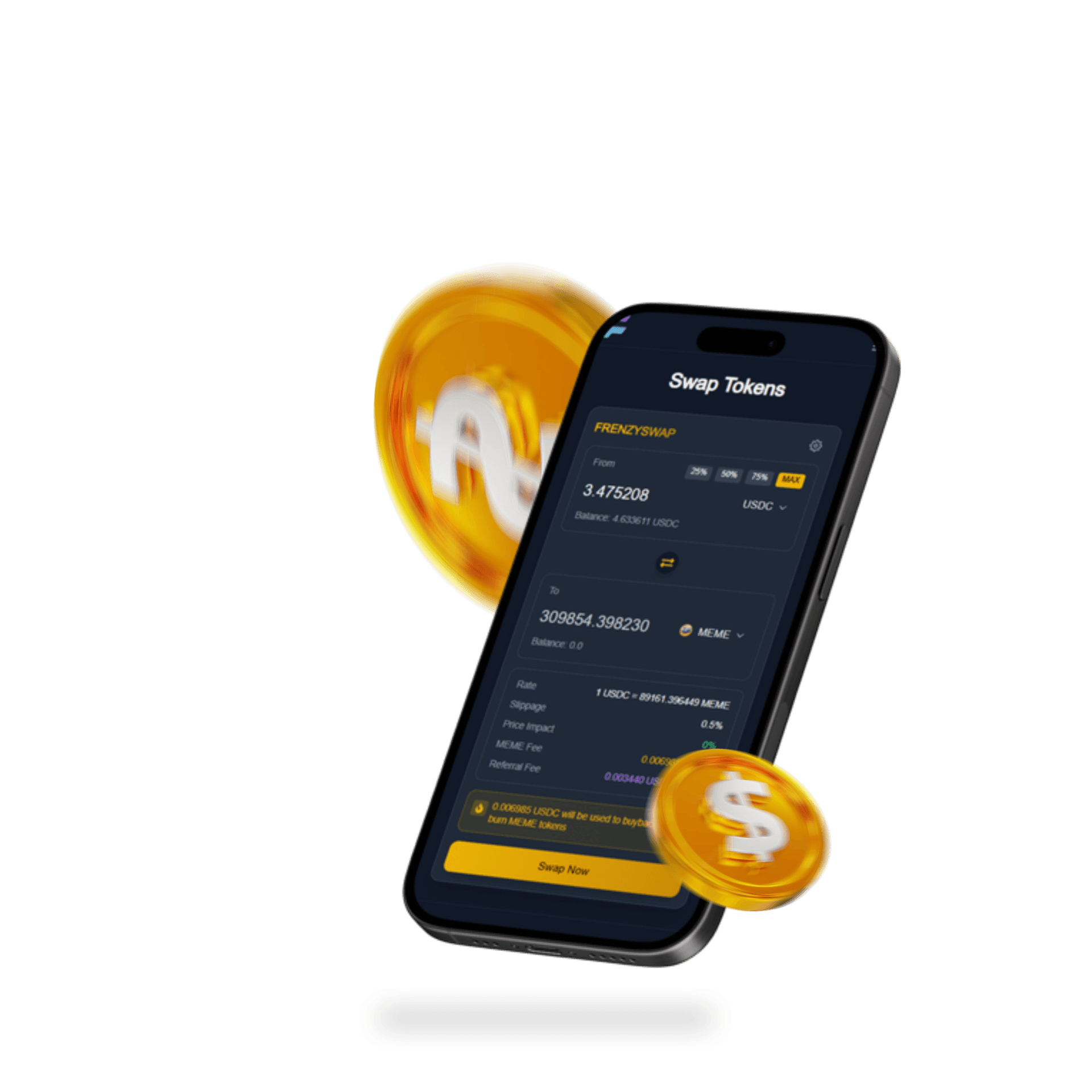 FrenzySwap Desktop Interface